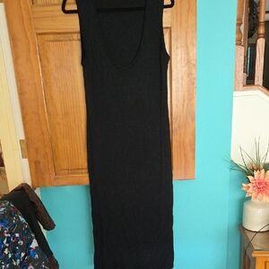 Stem Black Midi Dress